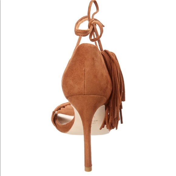 Stuart Weitzman Pompom Suede Sandals Size 5.5 - Picture 8 of 13